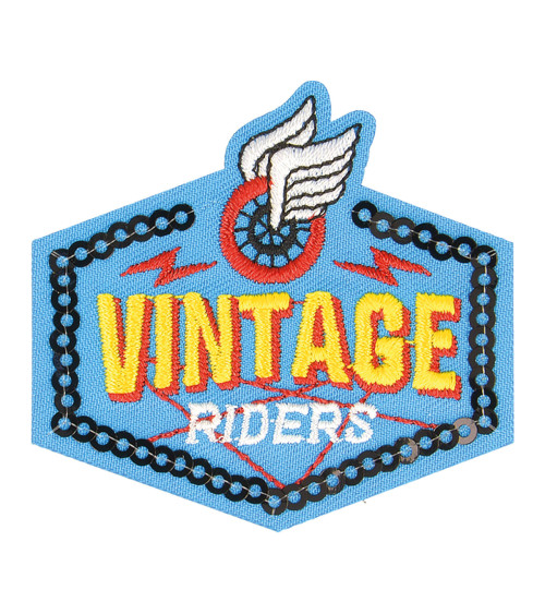 Iron-on patch vintage riders sport coat of arms 5.5cm x 5cm