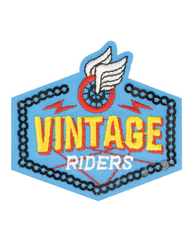 Vintage riders sports coat of arms iron-on patch 5.5cm x 5cm