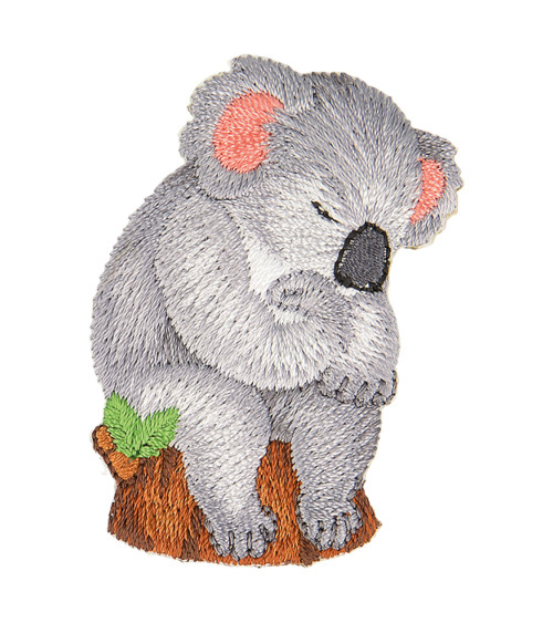 Set of 3 iron-on animal patches koala statue 5cm x 3cm