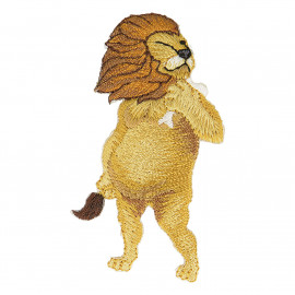 Lot de 3 écussons thermocollants animaux statue lion 6cm x 3cm