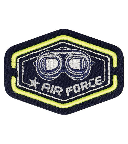 Set of 3 air force aviation iron-on patches 6.5cm x 4.5cm