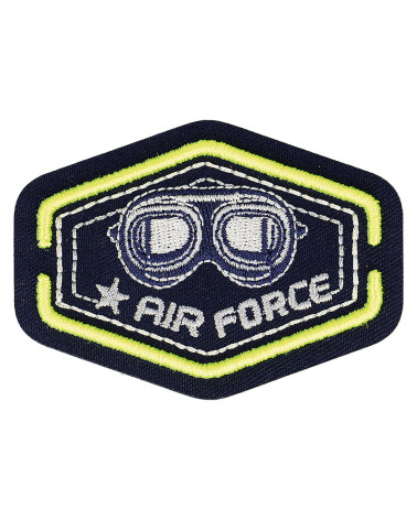 Set of 3 air force aviation iron-on patches 6.5cm x 4.5cm