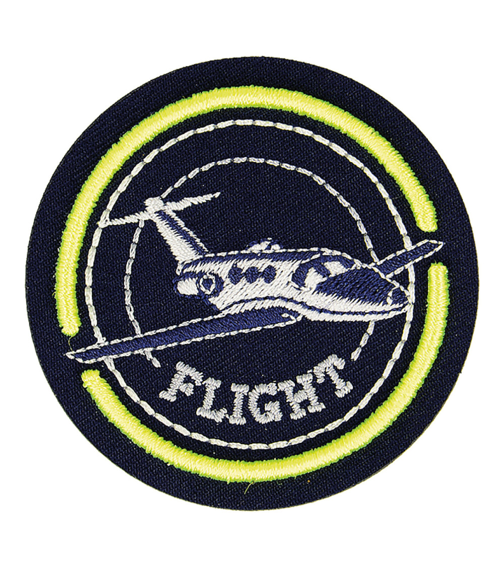 Set of 3 iron-on aviation plane patches 6.4cm x 4.5cm