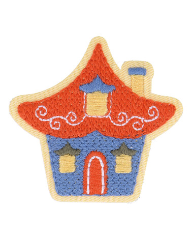 Set of 3 iron-on Nordic garden house patches 5cm x 5cm