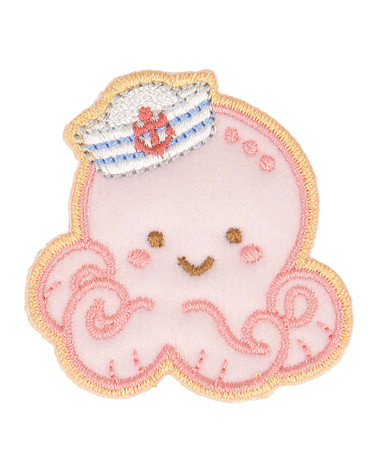 Set of 3 baby octopus iron-on patches 4cm x 4cm