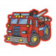 Lot de 3 écussons thermocollants vehicules pompiers 5cm x 3,5cm