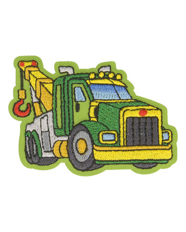 Set of 3 iron-on tow truck badges 5cm x 4cm