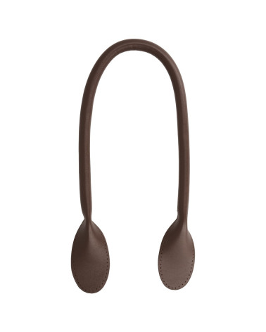 Set of 2 modern bag handles 60 mm brown