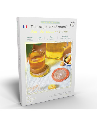 French DIY Weaving Kits Duo of coasters