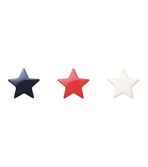 Prym Love star snap button red white navy blue