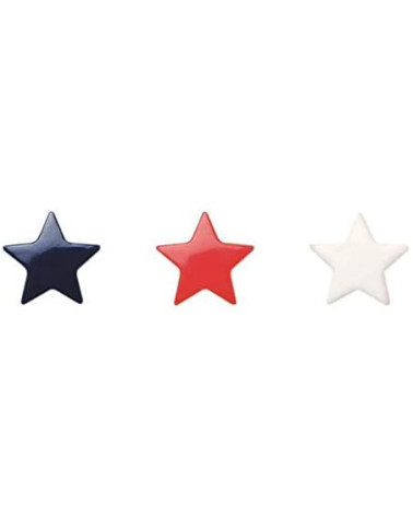 Prym Love star snap button red white navy blue