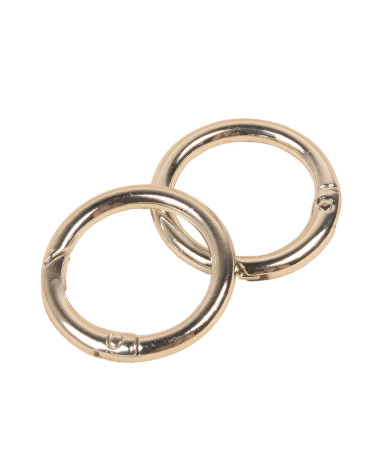 Set di 2 anelli per borse in metallo 33,4 mm argento