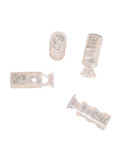 Lot de 4 serres-cordon 9x25mm transparent