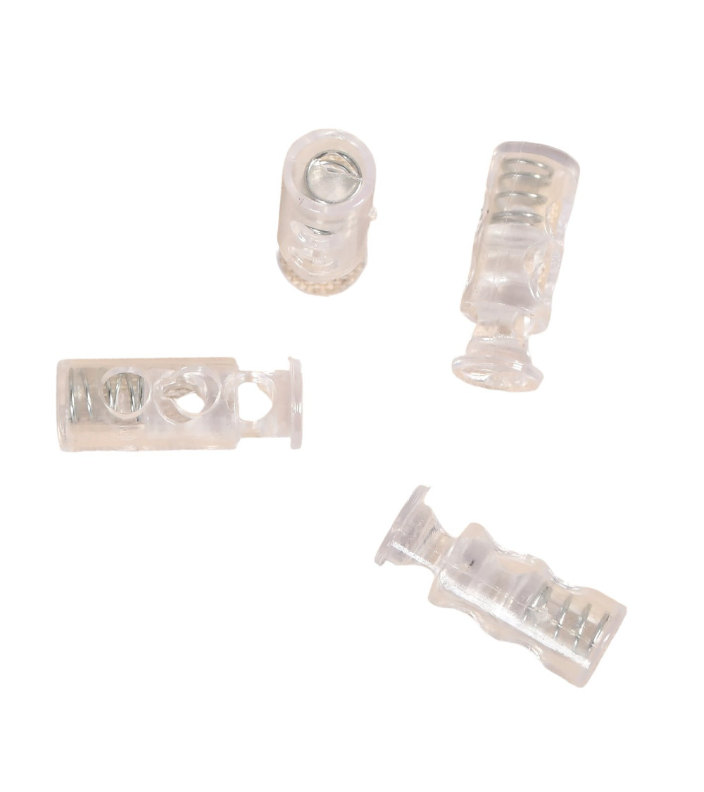 Set of 4 cord clamps 9x25mm transparent