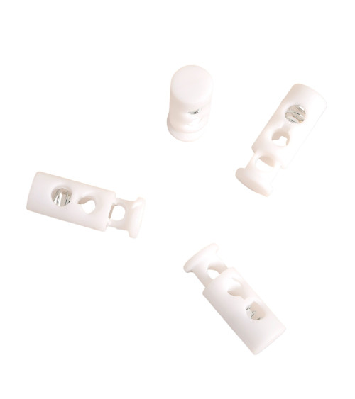 Lot de 4 serres-cordon 9x25mm blanc