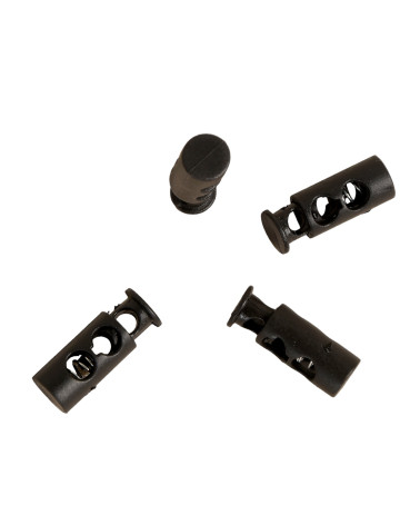 Set of 4 cord clamps 9x25mm black