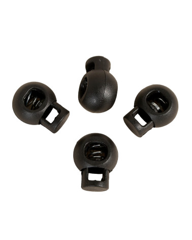 Set mit 4 Kugelschnurklemmen 18x23mm schwarz