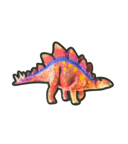 Stegosaurus dinosaur iron-on patch 7x4cm