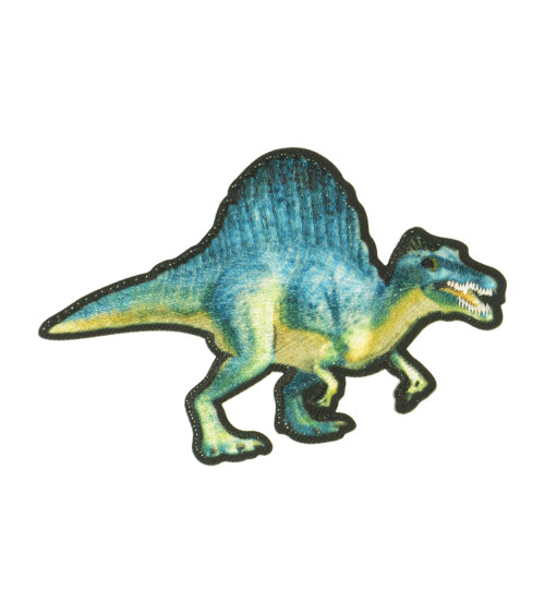 Ecusson thermocollant dinosaure spinosaure 7.5x5cm