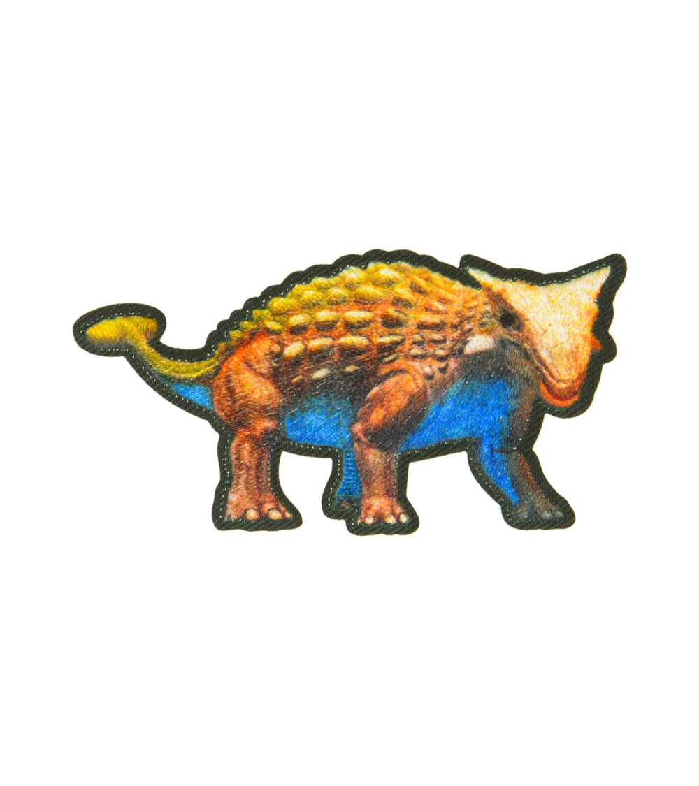 Ankylausarus dinosaur iron-on patch 6.5x3.5cm