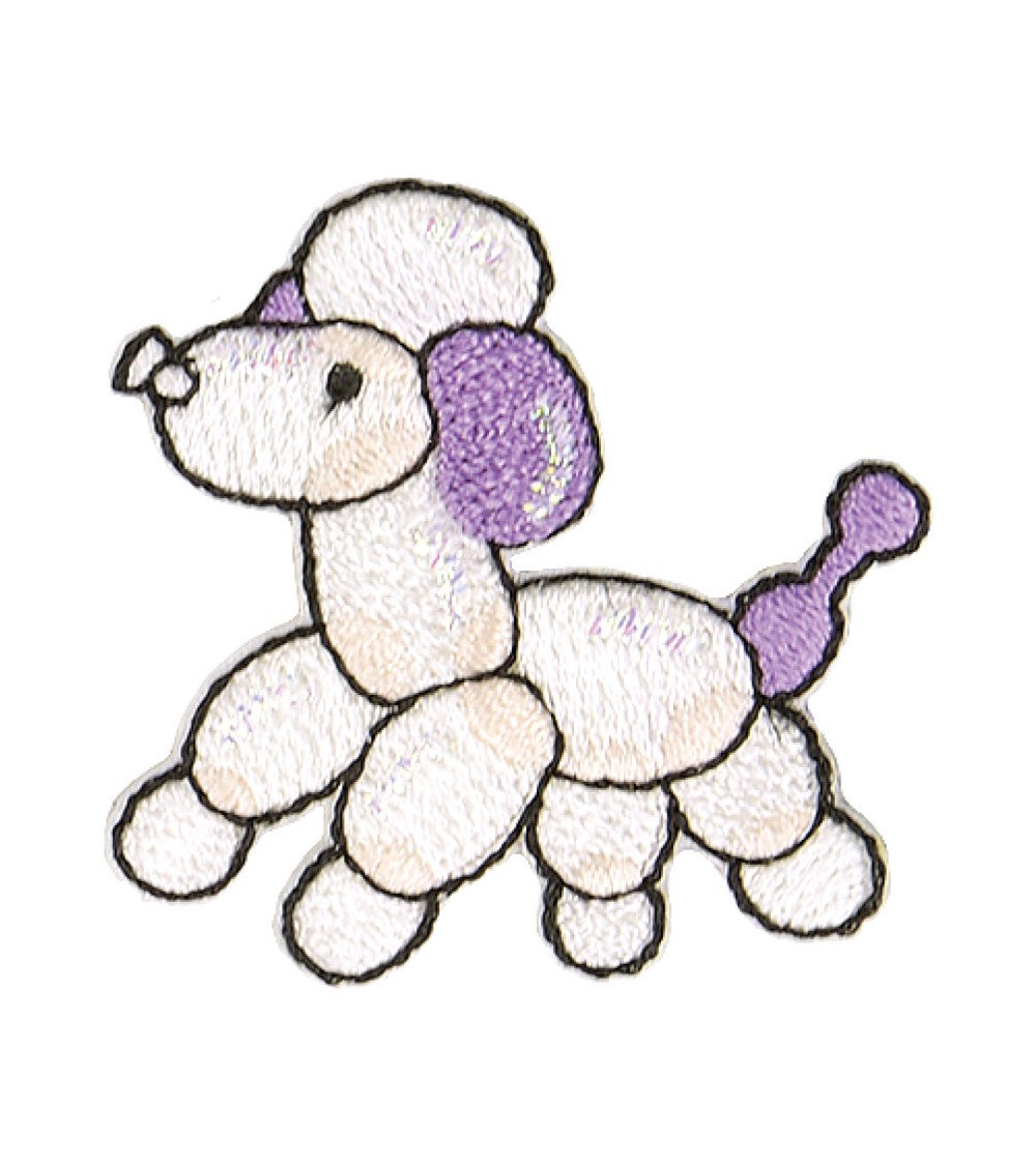 Dog balloon animal iron-on patch 3.5x3.5cm