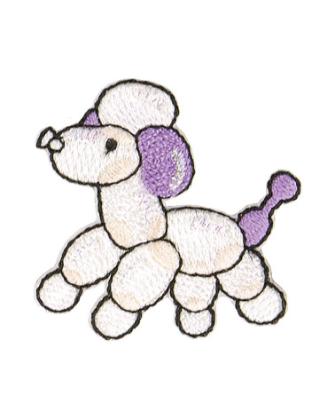 Dog balloon animal iron-on patch 3.5x3.5cm