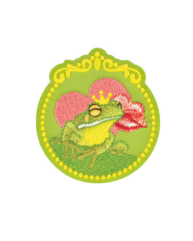 Fairy tale iron-on patch the princess and the frog 5.5x5cm