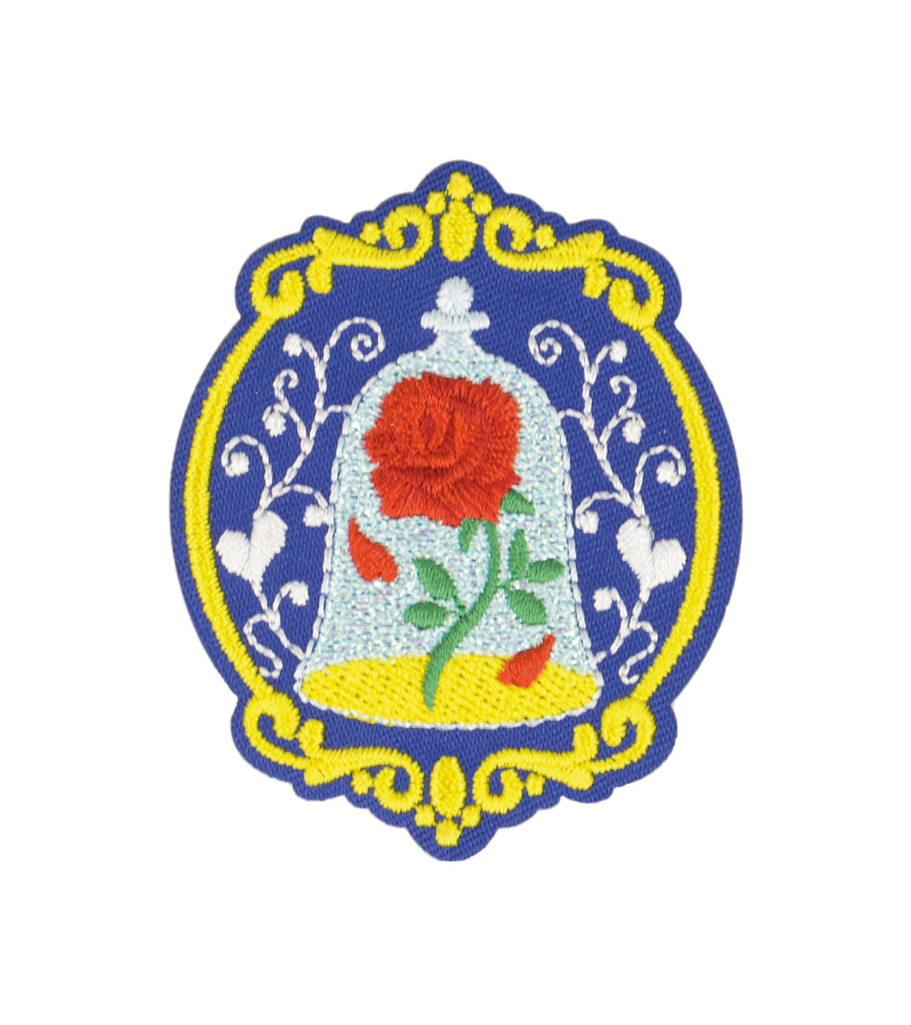 Beauty and the beast fairy tale iron-on patch 6x5cm