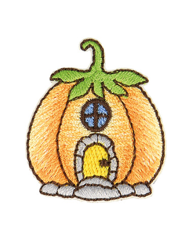Pumpkin fairy iron-on patch 3x2.5cm