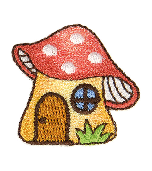 Magical mushroom iron-on patch 3x3cm