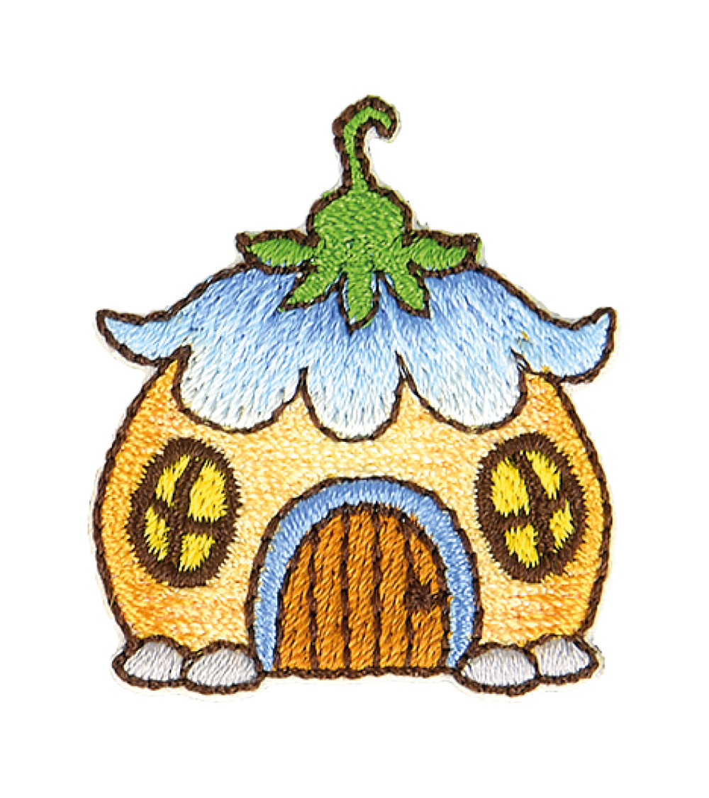 Pumpkin fairy iron-on patch 3x3cm