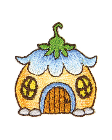 Pumpkin fairy iron-on badge 3x3cm