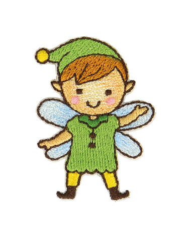 Iron-on patch fairy elf wing 4x3cm