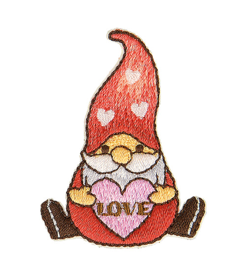 Ecusson thermocollant féérie nain love 4.5x3cm