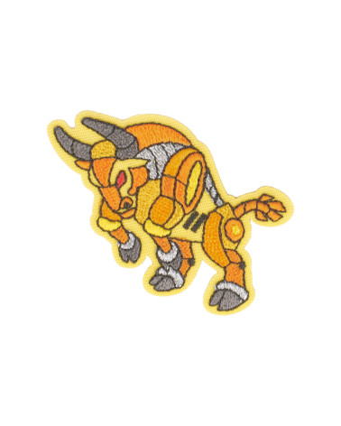 Bull robot animal iron-on patch 6x4.5cm