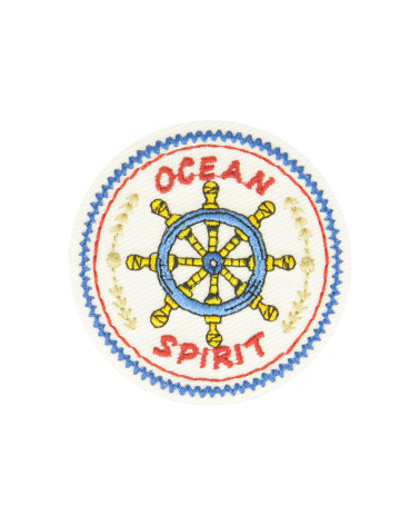 Ocean spirit nautical iron-on patch 5x5cm
