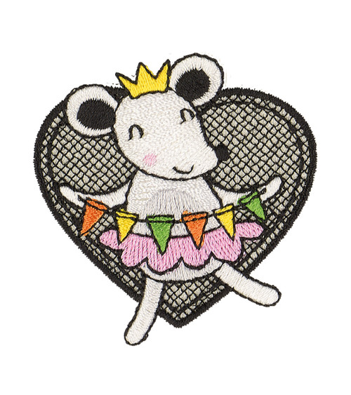 Mouse iron-on patch 5x5cm