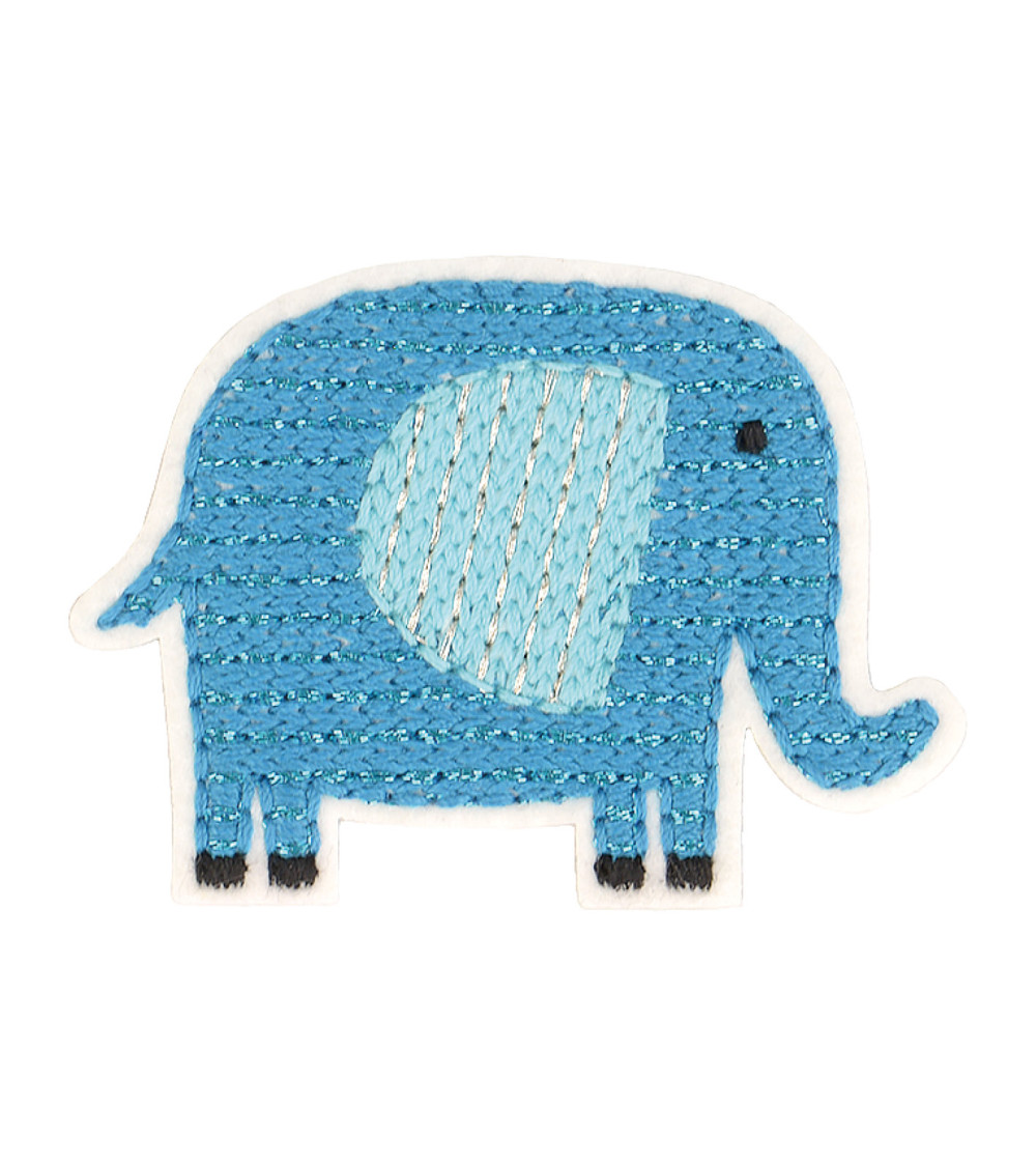 Elephant iron-on patch 5.5x4cm
