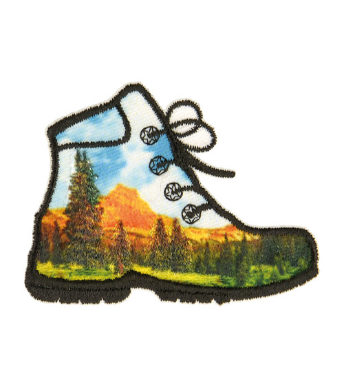 Iron-on hiking shoe patch 5.5x4cm