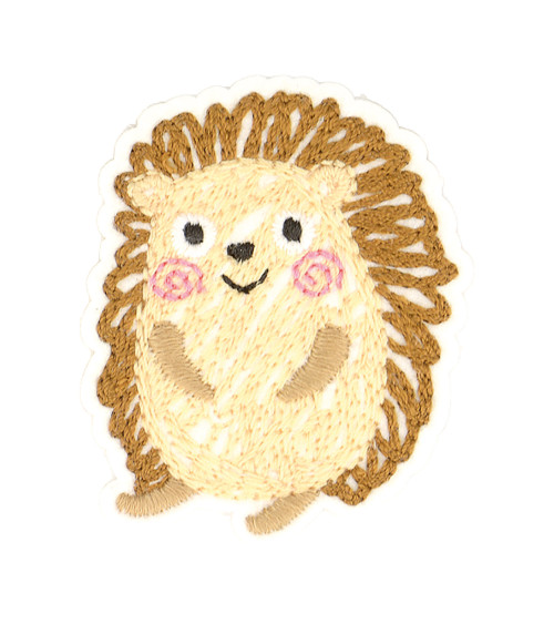 Iron-on animal patch designed with hedgehog 5x4cm