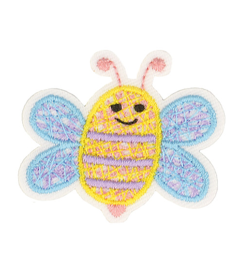 Iron-on patch pretty world of nature bee 3.5x3cm