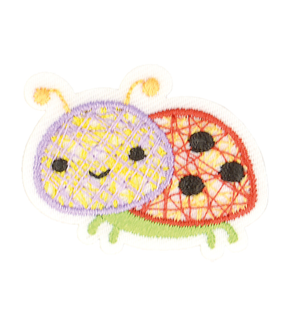 Pretty ladybug world of nature iron-on patch 3x2.5cm