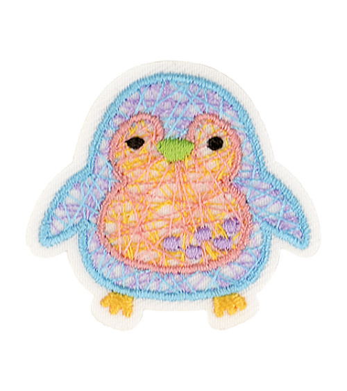 Iron-on patch pretty world of nature penguin 3.5x3cm