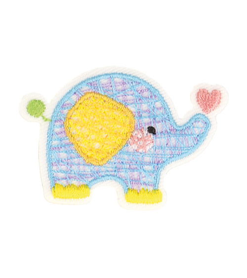 Iron-on patch pretty world of nature elephant 4x3cm