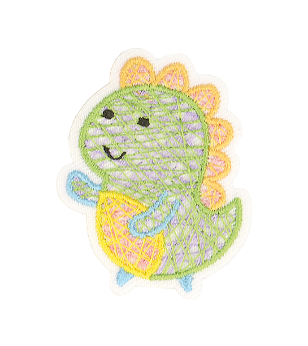 Iron-on patch pretty world of nature dinosaur 3.5x3cm