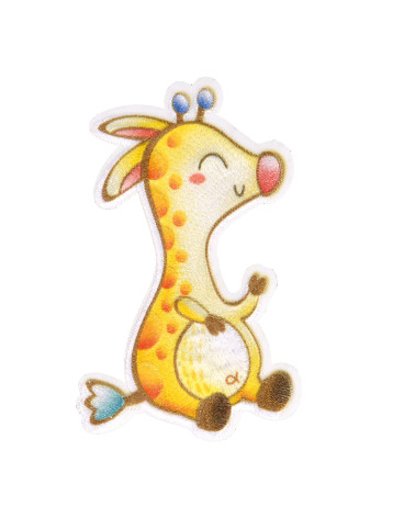 Cute giraffe iron-on animal patch 6x4cm