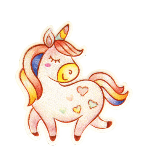 Ecusson thermocollant animal mignon licorne 6x5cm