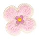 Ecusson thermocollant fleur rose 4x4cm