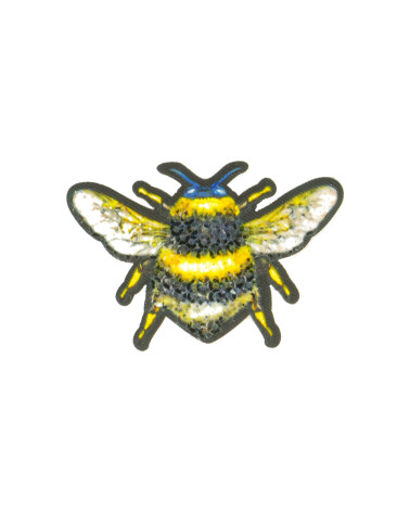 Set of 3 iron-on insect bee patches 6x4cm