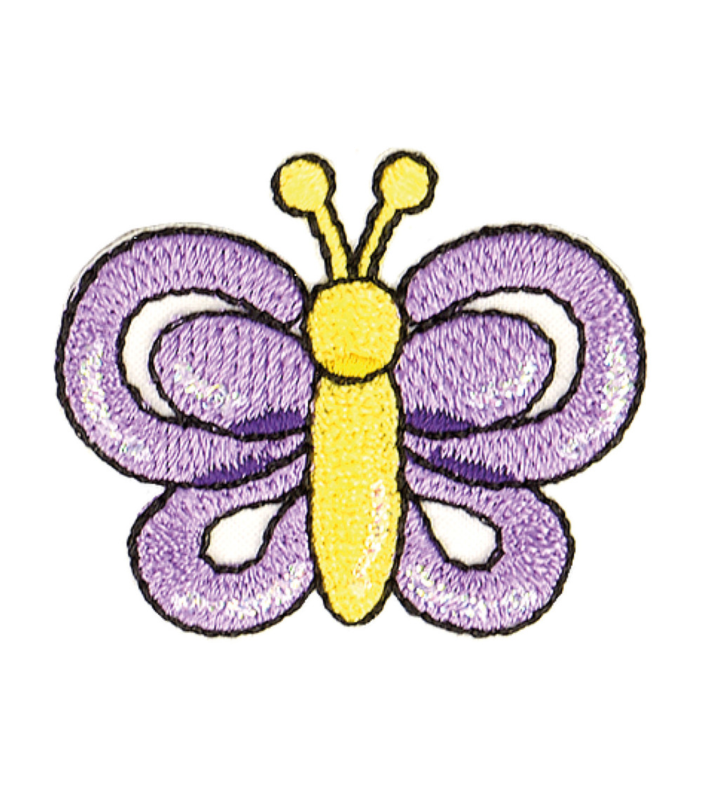 Lote de 3 parches termoadhesivos de animales con forma de globo de mariposa 3,5x3cm